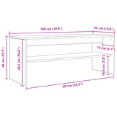 Szafka pod telewizor 100 x 35 x 40 cm Biały Drewno inżynieryjne