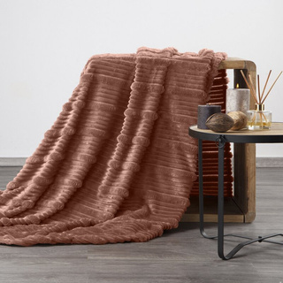 Koc Nina jasnobrązowy 220x200