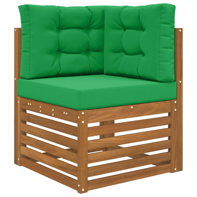 Poduszka do sofy na zewnątrz 3 pcs Zielony Poliester