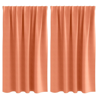 Firany blackout z kółkami 2 pcs terakota 140 x 140 cm Poliester