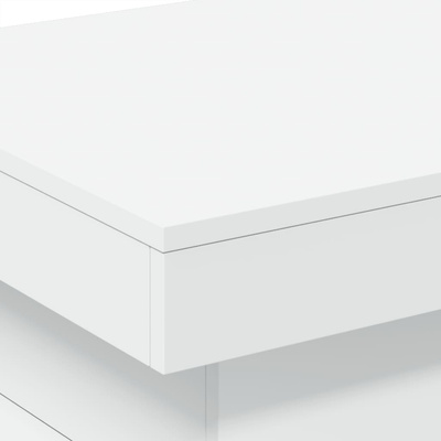 Stolik kawowy z oświetleniem LED, biały, 50x50x40 cm