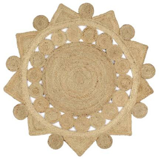 vidaXL Dywan pleciony ręcznie z juty, 120 cm