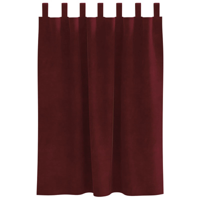 Zasłony zaciemniające 2 pcs Czerwone wino 140 x 140 cm Aksamit