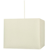 Lampa wisząca z abażurem Basic kremowa kwadratowa pojedyncza E27
