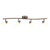 Lampa ścienna listwa 4X40W G9 nikiel mat/chrom biały SELIA 94-70005