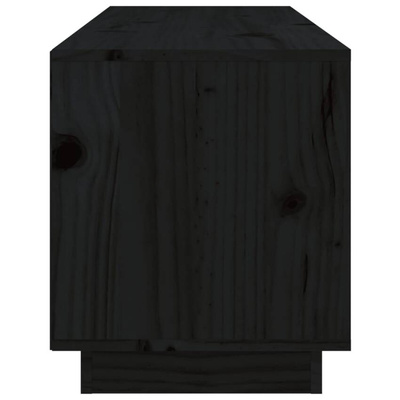 vidaXL Szafka pod TV, czarna, 105x34x40 cm, lite drewno sosnowe