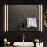 Lustro łazienkowe z LED, 80x60 cm vidaXL