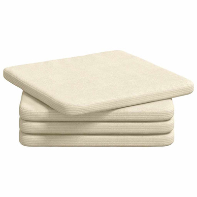 Poduszki na siedziska 4 pcs Kremowy 40 x 40 x 3 cm
