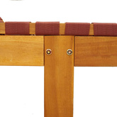 vidaXL Leżaki, 2 szt., czerwone, lite drewno akacjowe i tkanina