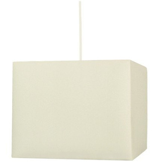 Lampa wisząca z abażurem Basic kremowa kwadratowa pojedyncza E27