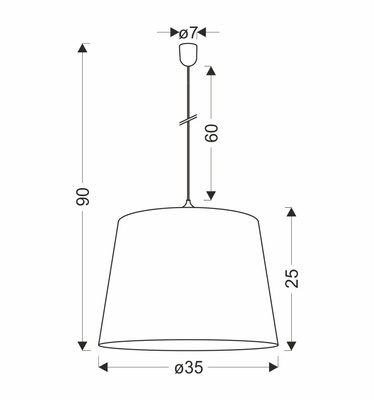 Lampa wisząca Americano z abażurem pojedyncza do salonu brązowa E27