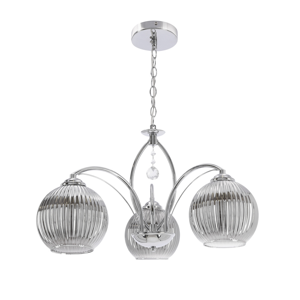 SIERRA lampa wisząca chromowy 3x40W E27 klosz chromowy
