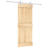 Drzwi przesuwne Naturalne i białe 80 x 210 cm