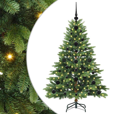 Sztuczna choinka z 150 diodami LED Zielony 120 cm PE i PVC