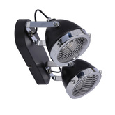Crazy lampa sufitowa listwa czarny 2x15w gu10 klosz bezbarwny