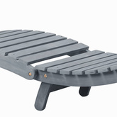 vidaXL Leżak z poduszką, szary, lite drewno akacjowe