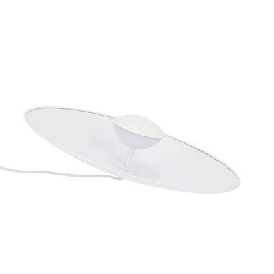 Lampa wisząca LUND 48 cm minimalistyczna – biały klosz talerz - skandynawska lampa do jadalni i salonu LED