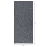 vidaXL Dywanik pochłaniający zabrudzenia, 100x250 cm, szary