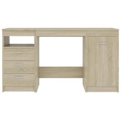 vidaXL Biurko, dąb sonoma, 140x50x76 cm, materiał drewnopochodny
