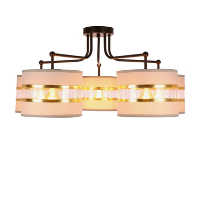Lampa sufitowa biała/chrom 5xE27 Andy 35-00521