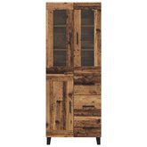 Highboard 2 szt. Stare drewno 69,5 x 34 x 180 cm