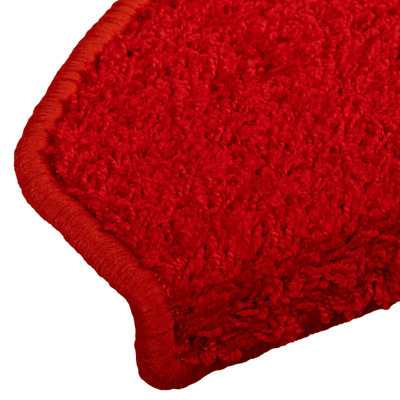 Samoprzylepne maty na schody 15 pcs czerwony 80 x 24,5 x 3,5 cm