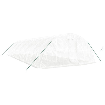 Szklarnia ze stalową ramą, biała, 60 m?, 12x5x2,3 m