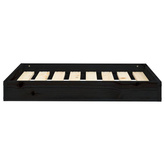 vidaXL Legowisko dla psa, czarne, 71,5x54x9 cm, lite drewno sosnowe