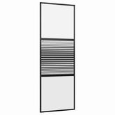 Drzwi szklane 76 x 2 x 205 cm Aluminium Czarny