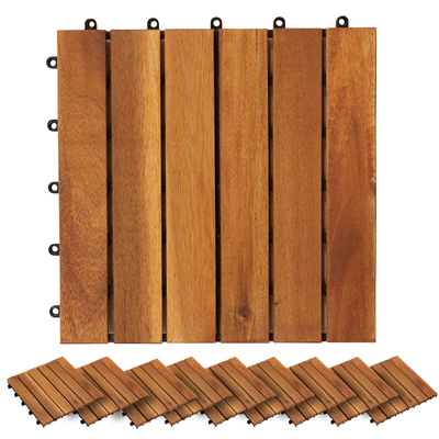 Płytka Tarasowa 30 pcs brązowy 30 x 30 cm Drewno Akacjowe