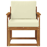 Sofa na zewnątrz Lite drewno akacjowe i poliester Naturalny
