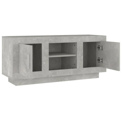 vidaXL Szafka pod TV, szarość betonu, 102x35x45 cm