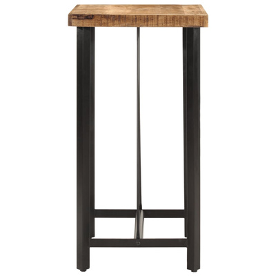 Stolik barowy, 55x55x107 cm, lite drewno mango i żelazo
