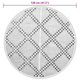 vidaXL Dywan na zewnątrz, brązowy, Ø120 cm, PP