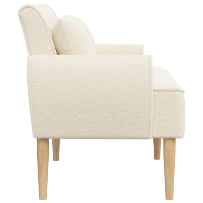 Sofa dwuosobowa z guzikowym pikowaniem kremowy 117 x 67 x 77 cm