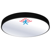 Plafon natynkowy LED 40cm Okrągły BB03 40W 4000K z czujnikiem czarny PIR