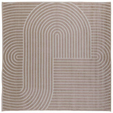 Dywany pokojowe Kwadrat PALMERAS Beżowy 240 x 240 cm Poliester