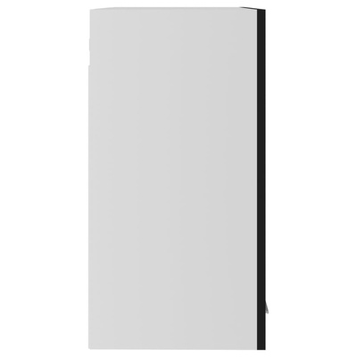 Szafka wisząca z szybą, "Lyon", czarna, 60x31x60 cm, płyta