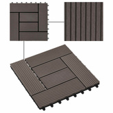 Płytka Tarasowa 11 pcs Ciemny brąz 30 x 30 cm