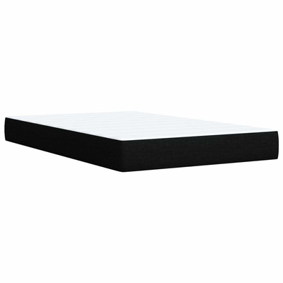 Łóżko Box Spring z materacem i LED Czarny 120 x 200 cm tkanina
