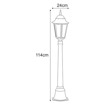 Lampa ogrodowa stojąca K-6006A CZARNY z serii LOZANA