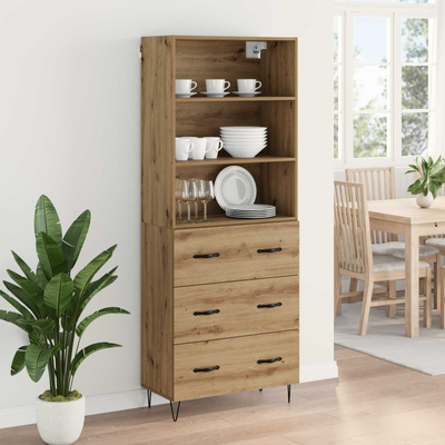 Highboard 2 szt. Dąb rzemieślniczy 69,5 x 34 x 180 cm