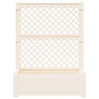 Duża doniczka z trelą 2 pcs Biały 143 x 143 x 133,5 cm PP