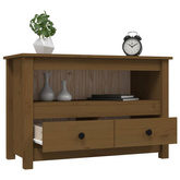vidaXL Szafka pod TV, miodowy brąz, 79x35x52 cm, lite drewno sosnowe