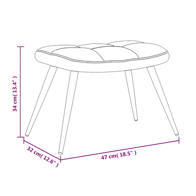Fotel z podnóżkiem, jasnoszary, obity aksamitem