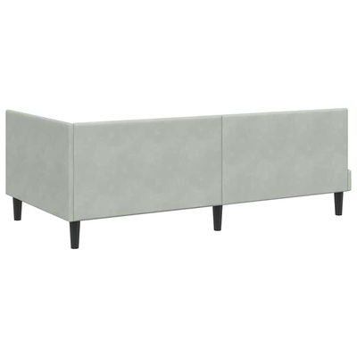 Rama Łóżka Narożnego z Materacem 2 szt. Jasnoszary 90 x 200 cm