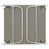 vidaXL Składane leżaki, 2 szt., stal i tkanina, taupe