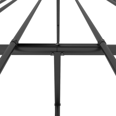 rama łóżka, czarna, 140x200 cm Metalowa