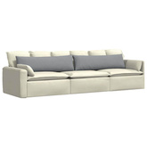 Poduszki na sofę 2 pcs Jasnoszary 145 x 40 cm tkanina