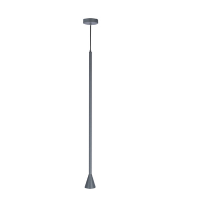 Lampa wisząca tuba Tucson szara pojedyncza GU10 metalowa